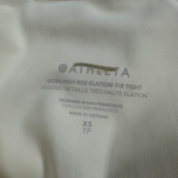 Athleta Ultra High Rise 7/8 Elation Leggings Light Yellow Glow Women's Sz XS NWT - Picture 4 of 10